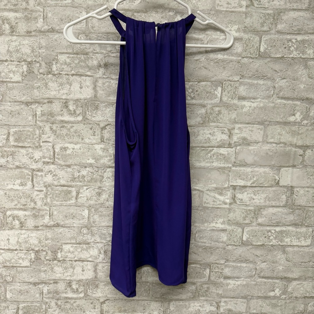 Diane von Furstenberg Silk Sleeveless Top Women’s‎ Medium Purple - Picture 6 of 8